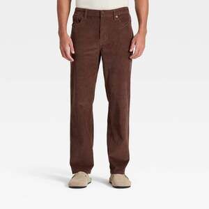 Uniqlo Men's Corduroy Slim Fit Pants, Chocolate Brown, 30x34